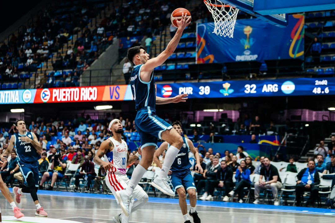 Argentina venció a Puerto Rico en la prórroga y se metió en semifinales de la AmeriCup thumbnail