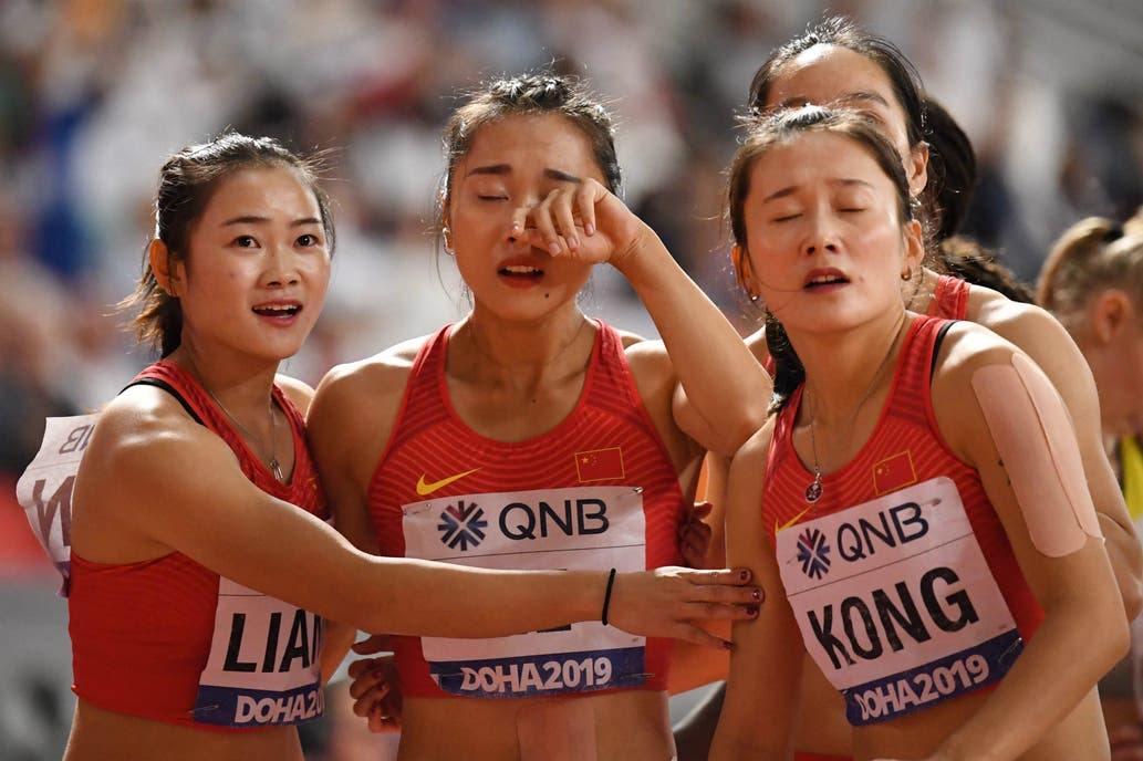 Atletas chinas protagonizaron un insólito momento en el Mundial de Doha
