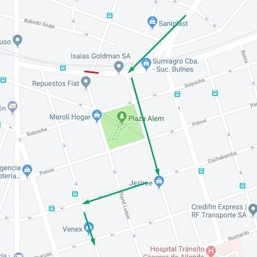 Nuevos cortes de tránsito y cambio de líneas de recorrido