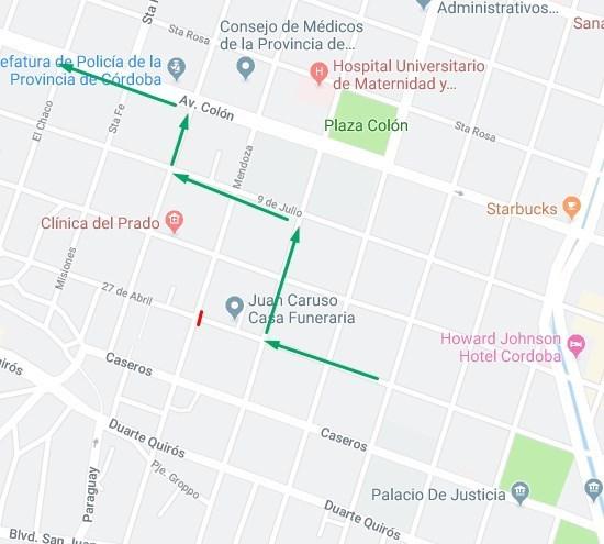 Tránsito: corte total en 27 de abril y paso de Los Andes
