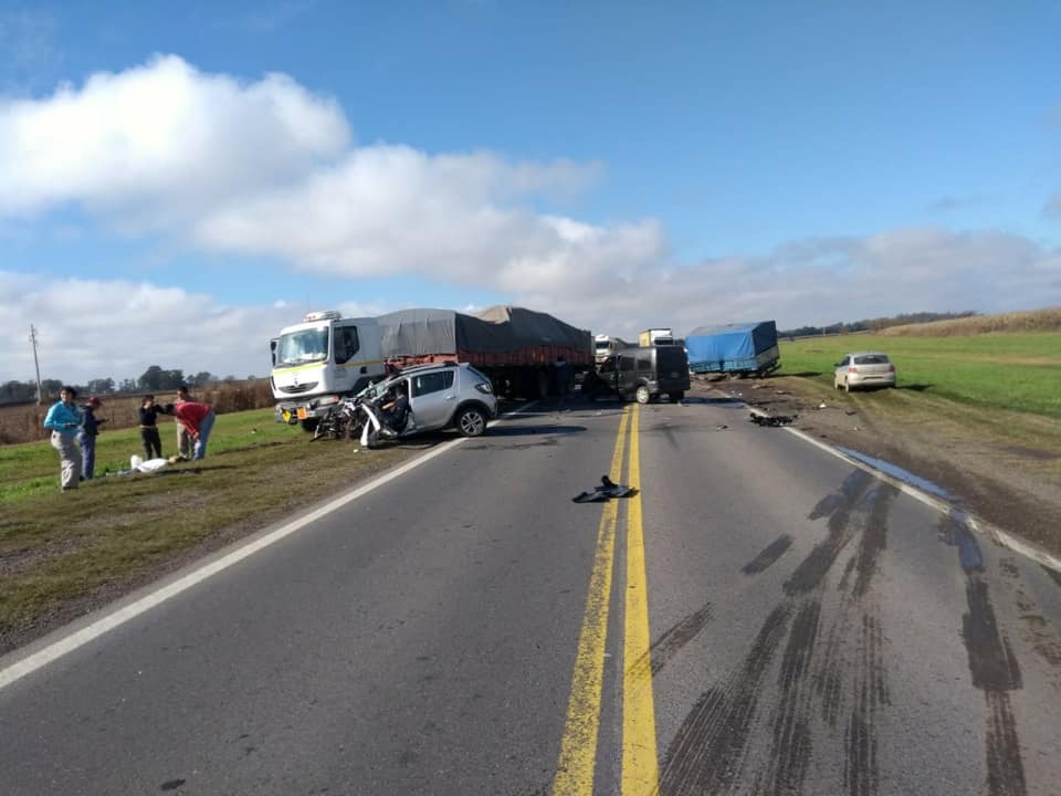 Seis heridos en un choque múltiple en La Carlota