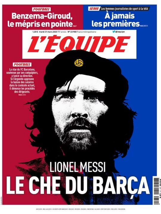 L'Équipe comparó a Messi con Ernesto Guevara