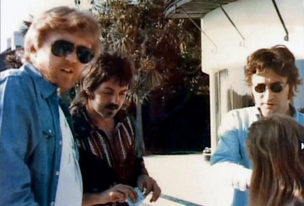 John, Paul y Harry Nilson. California. 1974
