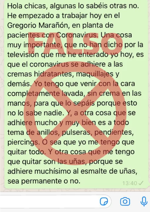 Es falso que usar maquillaje y alhajas incremente el riesgo de contraer COVID-19