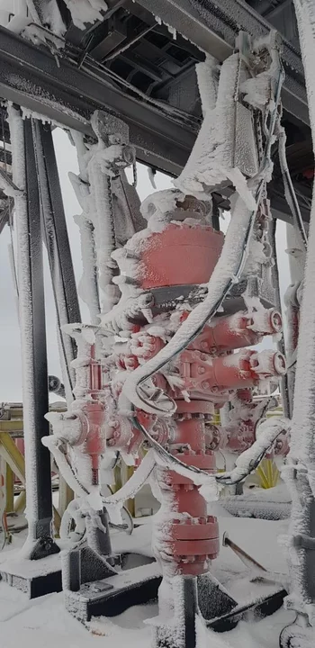 Congelada, así cayó una torre de alta tensión en Chubut