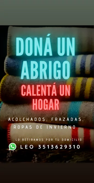 Campaña solidaria: Doná un abrigo, calentá un hogar