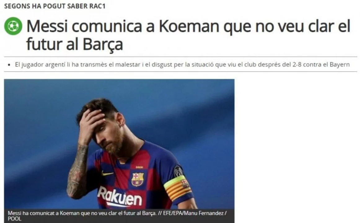 Messi no le aseguró su continuidad a Koeman