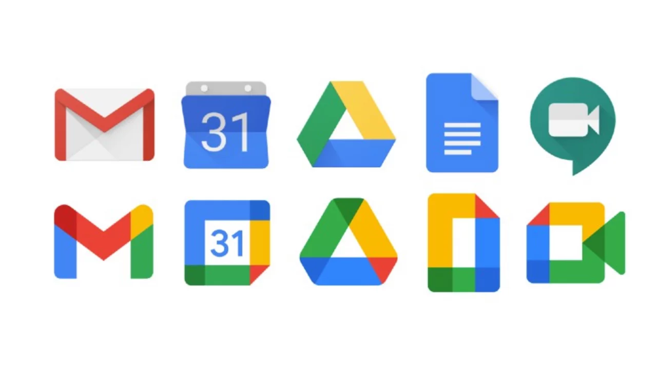 Google renueva los logos Gmail, Meet, Calendar y otros servicios