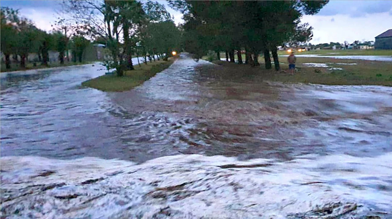 Un temporal azotó a varias localidades del centro y sur provincial