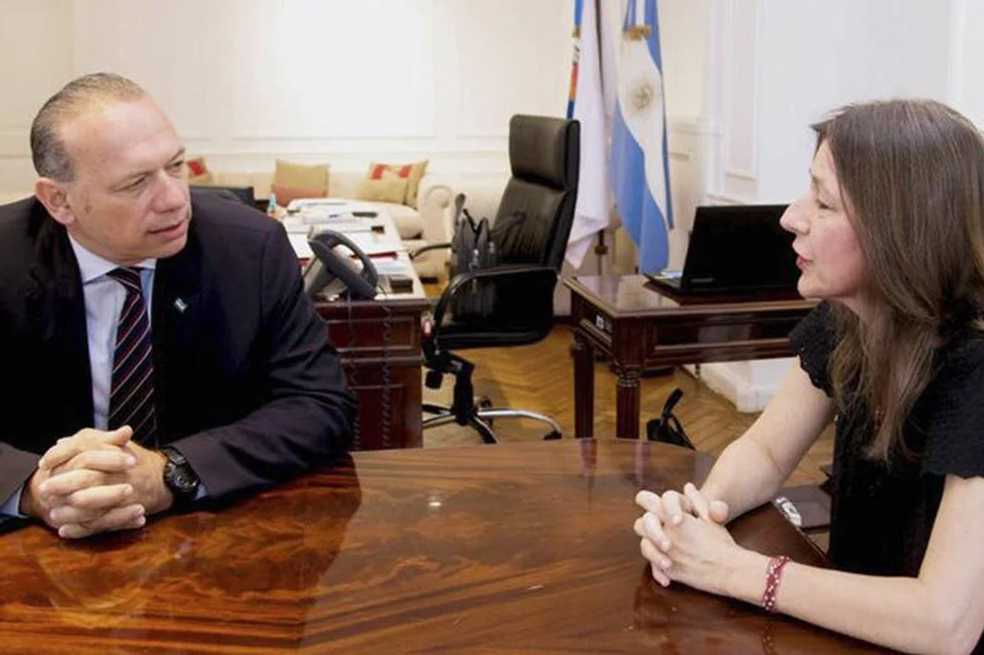 Sergio Berni y Sabina Frederic. Foto: Presidencia