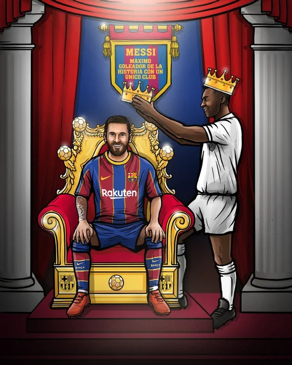 Leo Messi alcanza a 'O Rei' Pelé como el hombre con más goles en un club
