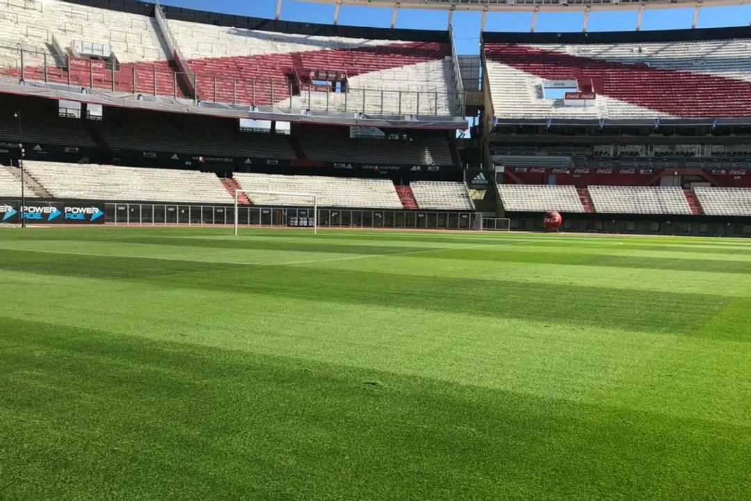 El césped "inteligente" en River ya muestra su color y estará listo en febrero