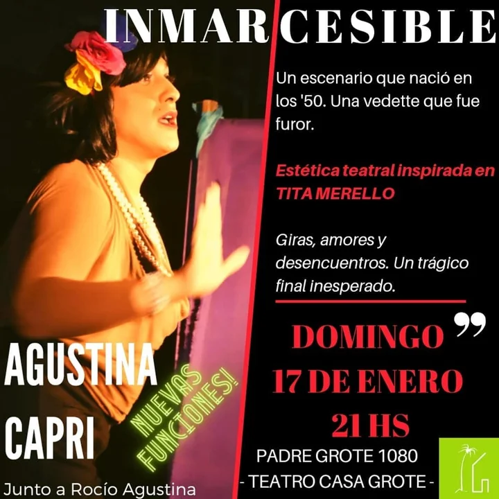 Inmarcesible este domingo en Casa Grote