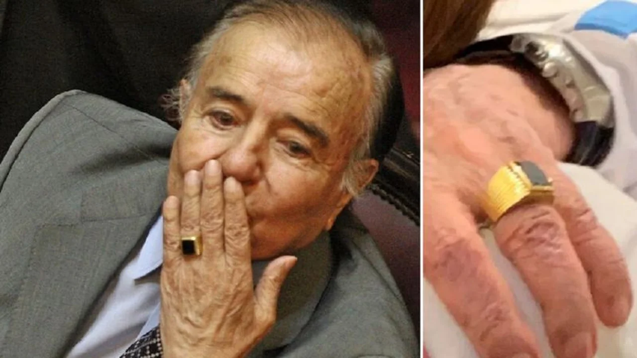 Buscan a los ladrones del histórico anillo de oro de Carlos Menem