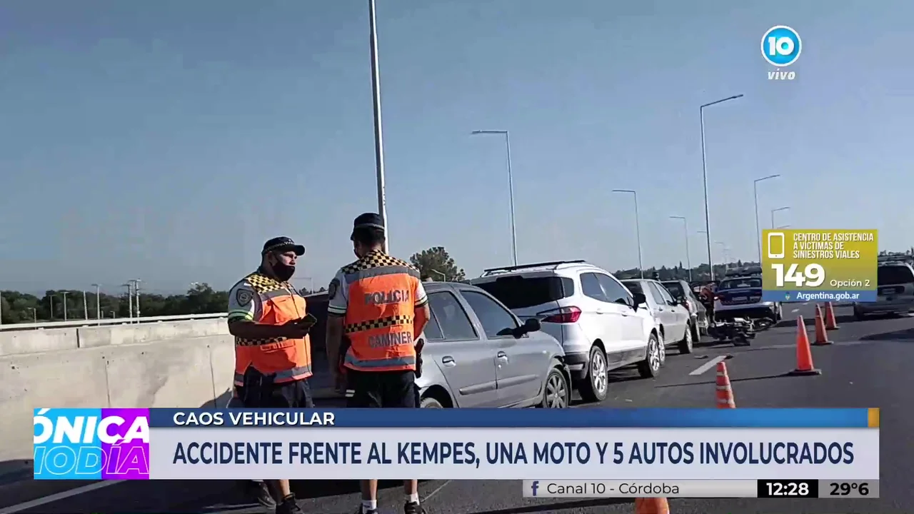 Chocaron en cadena cuatro autos en la Circunvalación