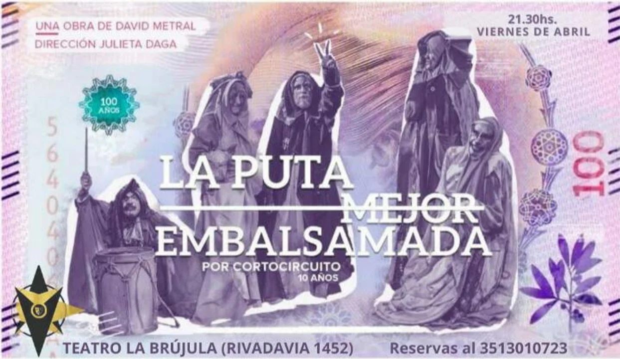 Cortocircuito teatro presenta la obra "La puta mejor embalsamada"