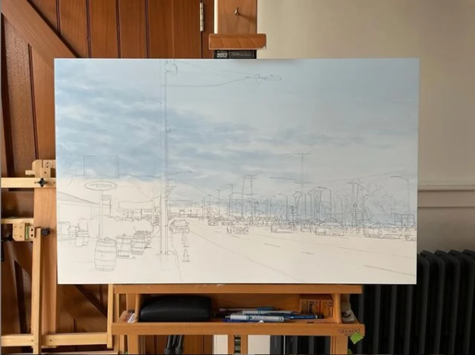 Cuadro en proceso