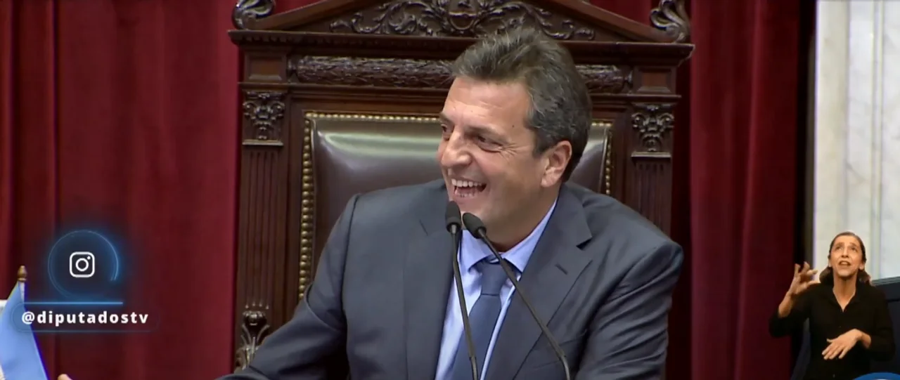 Serio Massa en la Cámara de Diputados. Foto: captura de Youtube