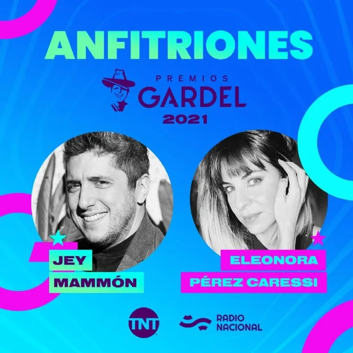 Conocé quiénes serán los conductores de los Premios Gardel