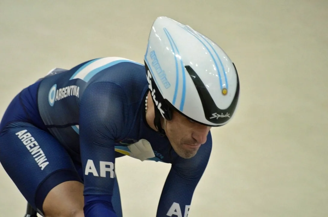 El ciclista entrerriano Rodrigo López en los Juegos Paralímpicos de Tokio 2020.