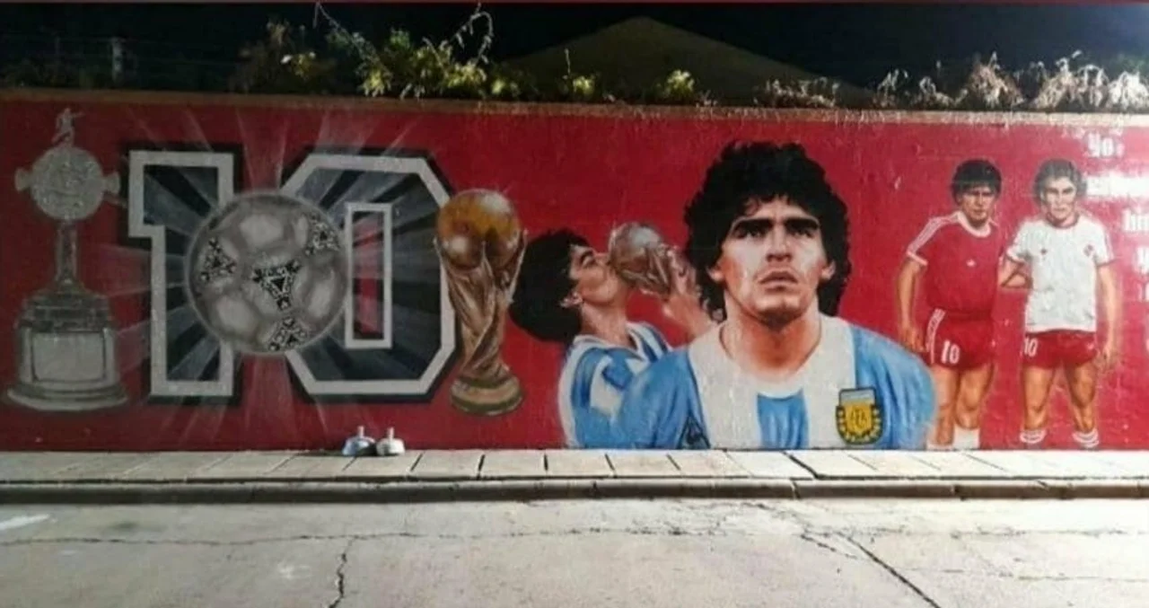 El mural de Argentinos Juniors.