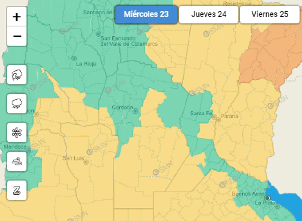 Alerta temprana: advierten por vientos y tormentas en Córdoba