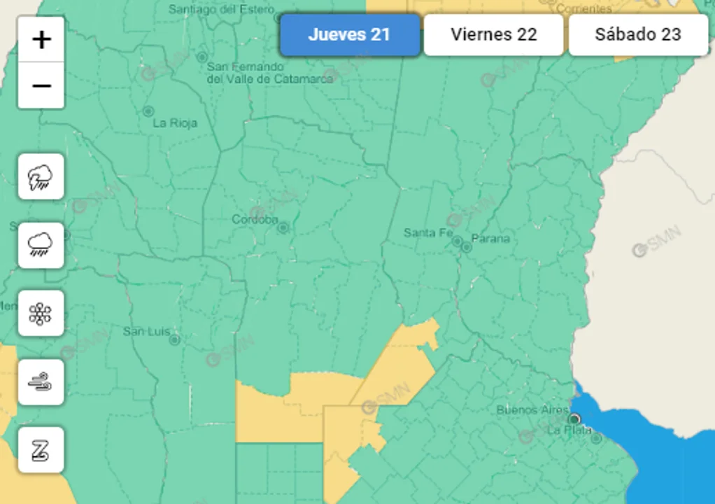 "Alerta amarillo": dónde continuarán las tormentas en Córdoba