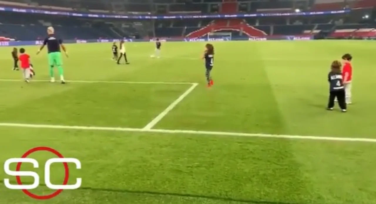 Así jugaron los hijos de Messi junto a Keylor Navas