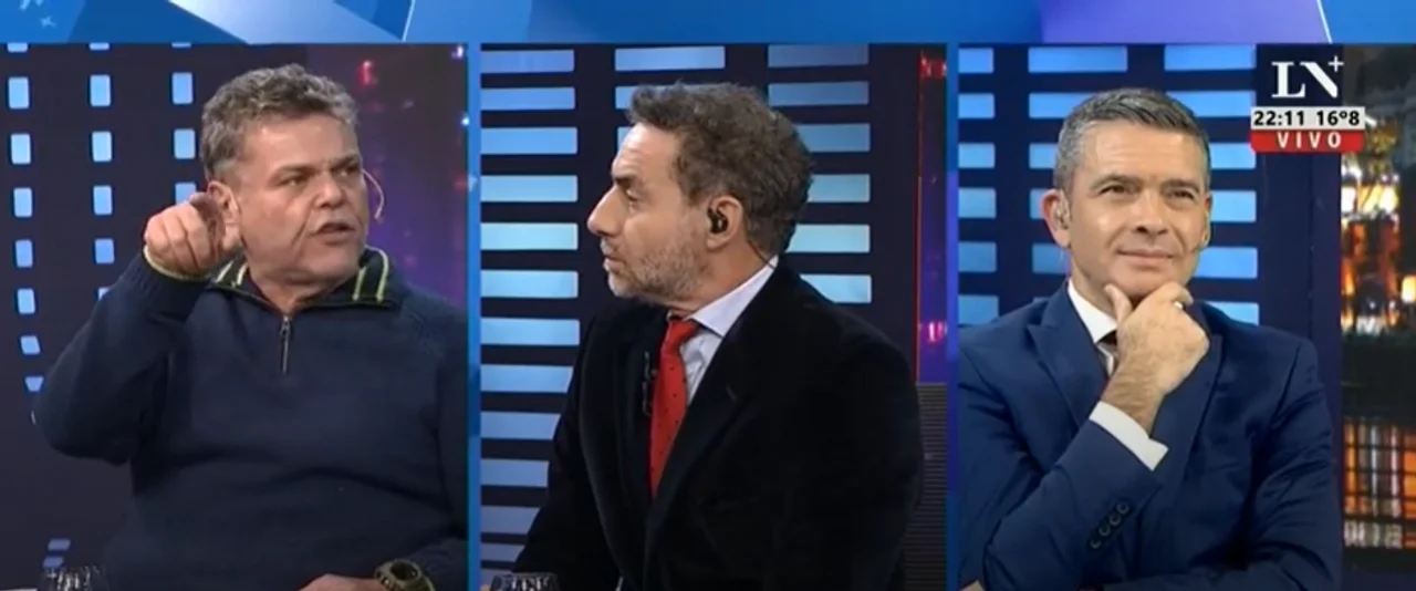 Casero con Majul y Rossi antes de que estalle la furia del actor (Foto: captura)