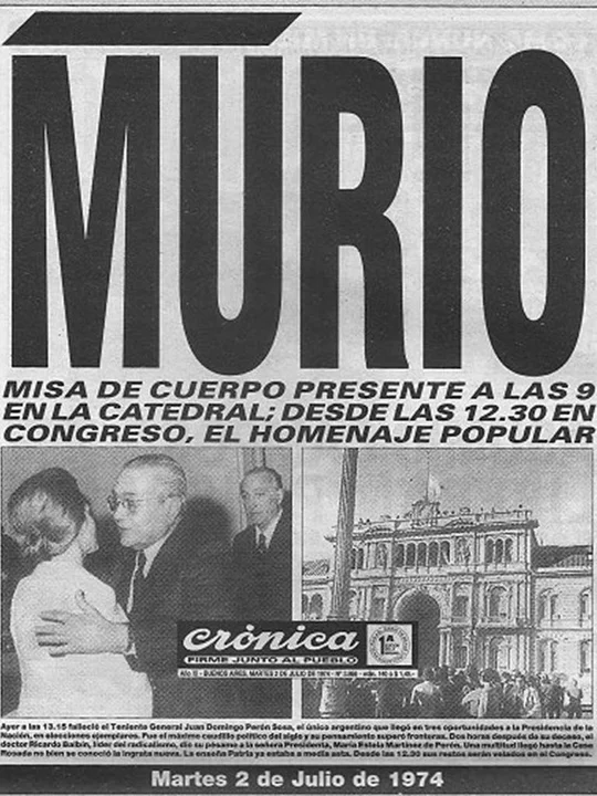 Las fotos elegidas hacen referencia a las instituciones que tendrán gran importancia posterior al fallecimiento de Perón. Foto: Hemeroteca de la Biblioteca Nacional.