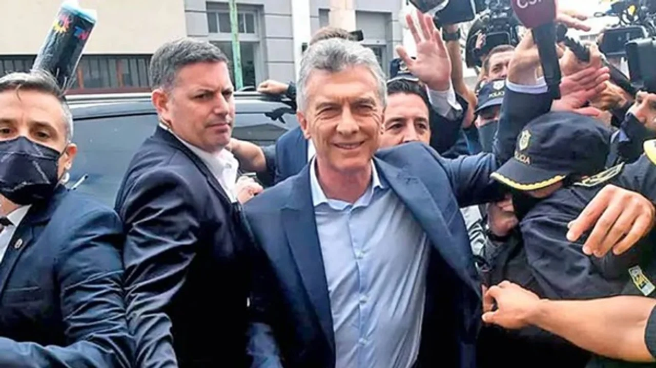 Mauricio Macri cuando fue a declarar a Dolores frente al juez Bava.