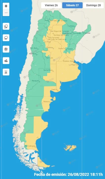 Alerta amarillo por tormentas y ráfagas de viento afecta a Córdoba