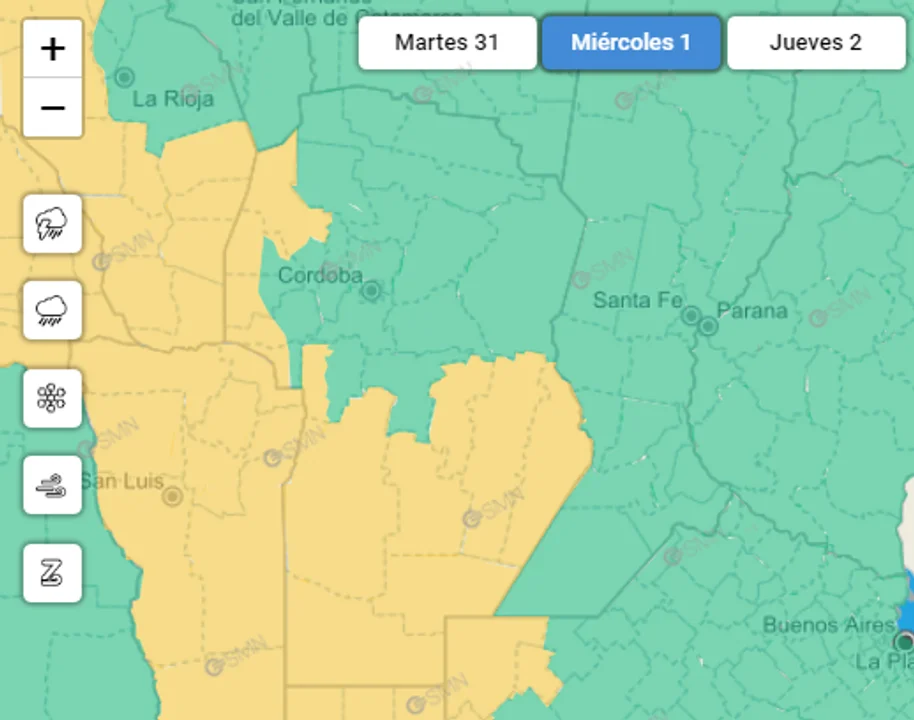Se agudizan las chances de lluvias en Córdoba