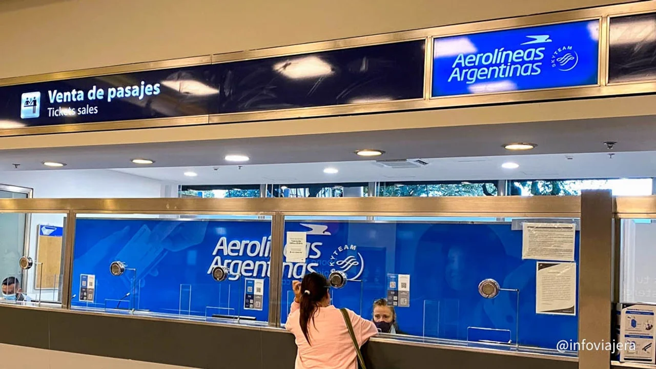 Boletería Aerolíneas Argentinas. Foto: @infoviajera
