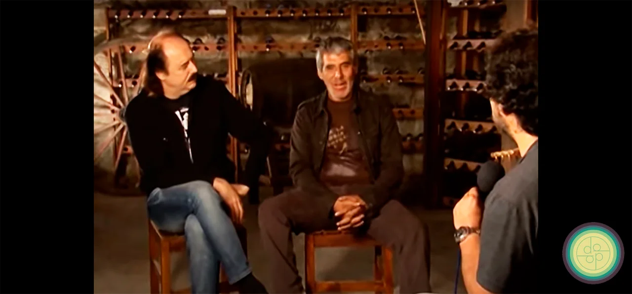 Jaime Roos y Peteco Carabajal en Montevideo. Foto: Canal 10 de Córdoba