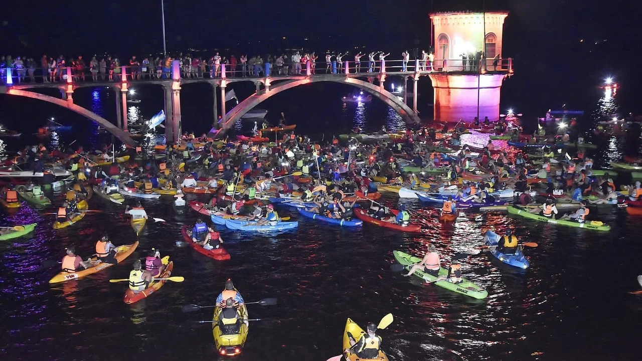 Embalse vibró con la tradicional Remada Nocturna