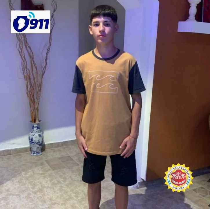 Piden colaboración para la búsqueda de un adolescente en Córdoba. Fotografía: Policía de Córdoba.