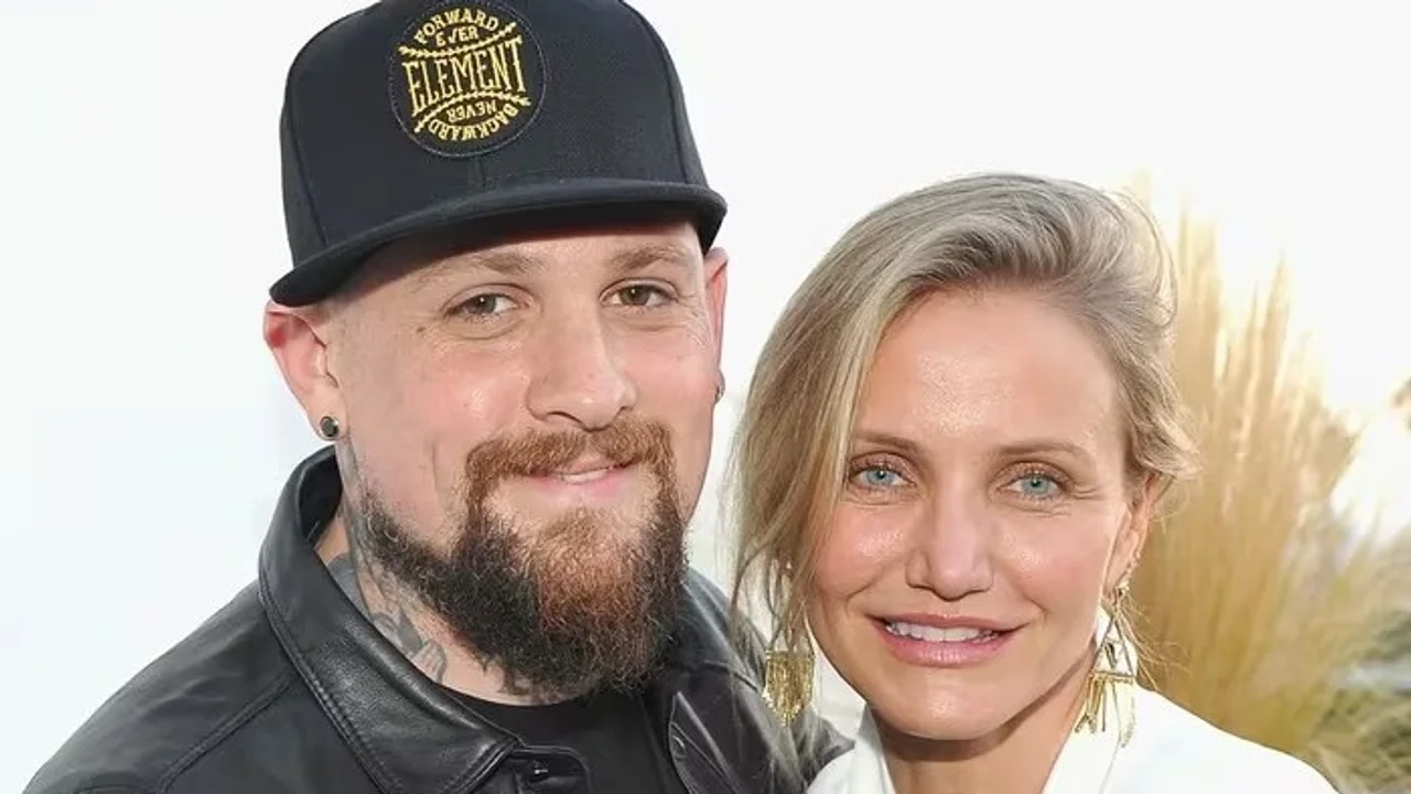 Cameron Diaz y su esposo Benjamin Madden - (Photo by Donato Sardella/Getty Images for REVOLVE / Infobae)