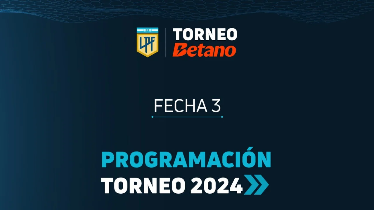 Mirá la programación completa de la fecha 3 de la Liga Profesional
