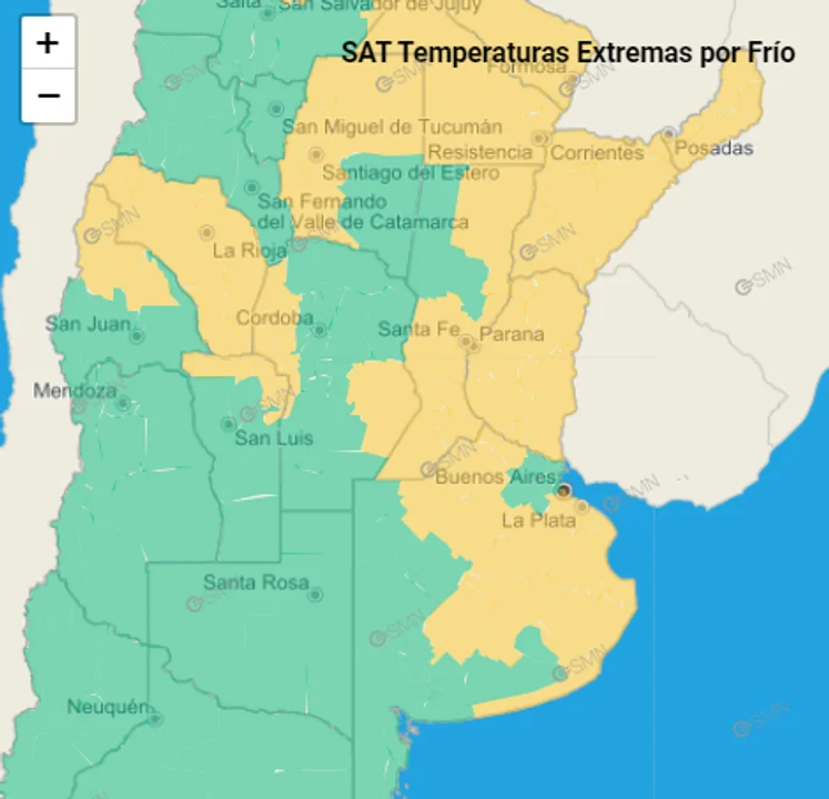 Córdoba sigue en alerta por el frío: las zonas más afectadas