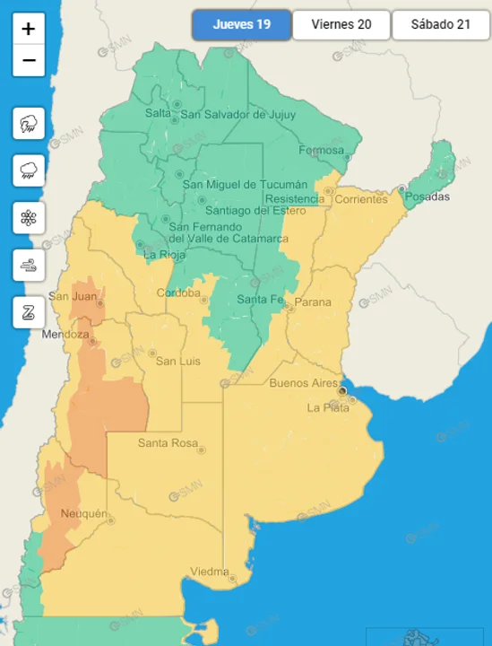 Jueves en Córdoba: 36º y fuertes ráfagas, de direcciones variables