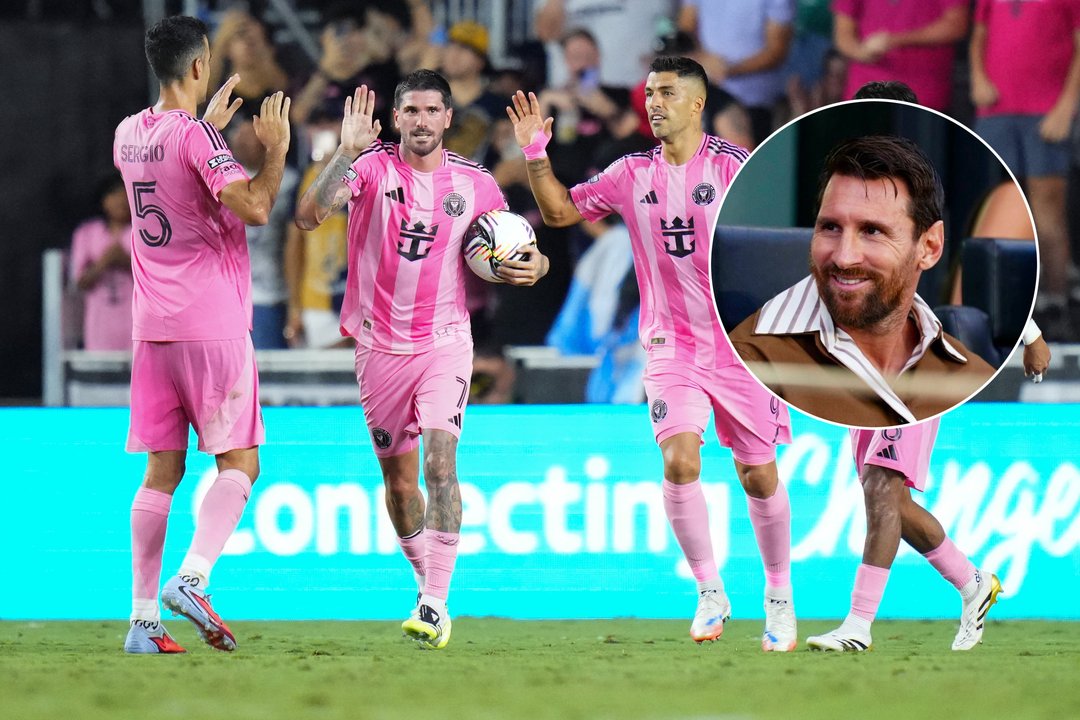 De Paul anotó su primer gol en el Inter Miami y Messi reaccionó desde la platea thumbnail