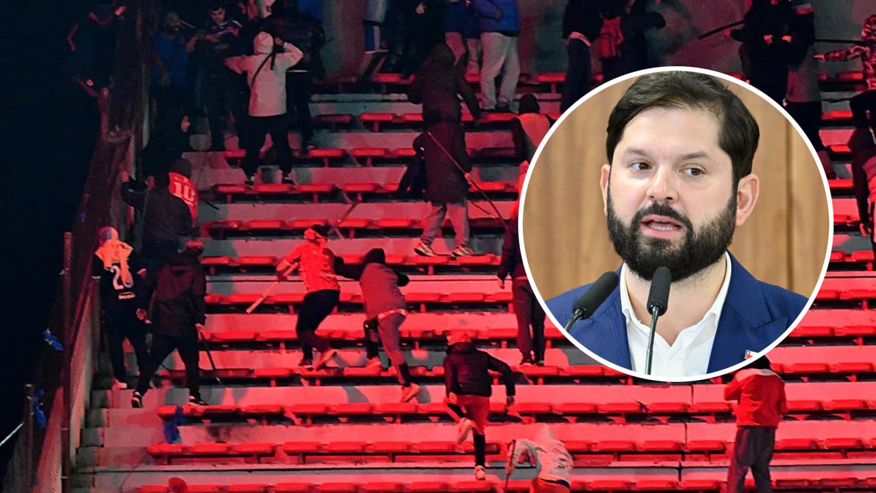 Gabriel Boric cuestionó a la Conmebol tras los incidentes en Independiente-Universidad de Chile thumbnail
