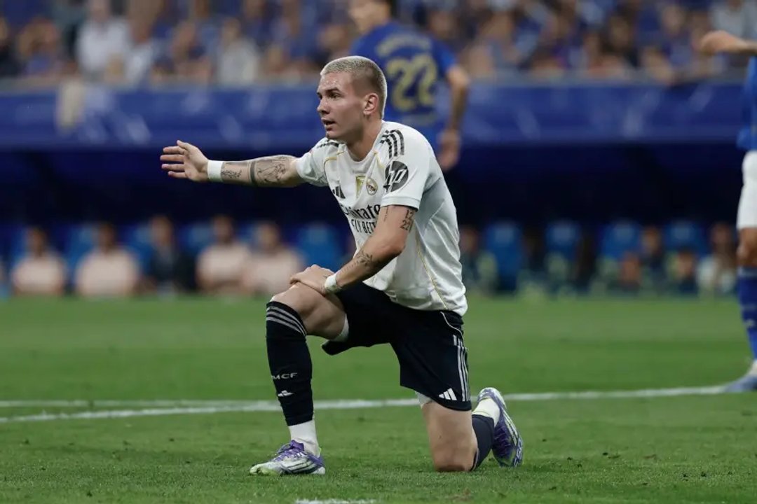 Franco Mastantuono, la joya argentina, debutó como titular en el Real Madrid a sus 18 años thumbnail