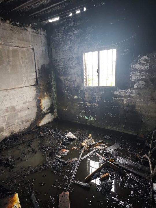 Siete personas asistidas y dos hospitalizadas tras el incendio en una vivienda de Córdoba
